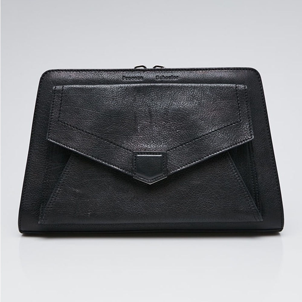 Proenza Schouler Black Leather P13 Clutch Bag